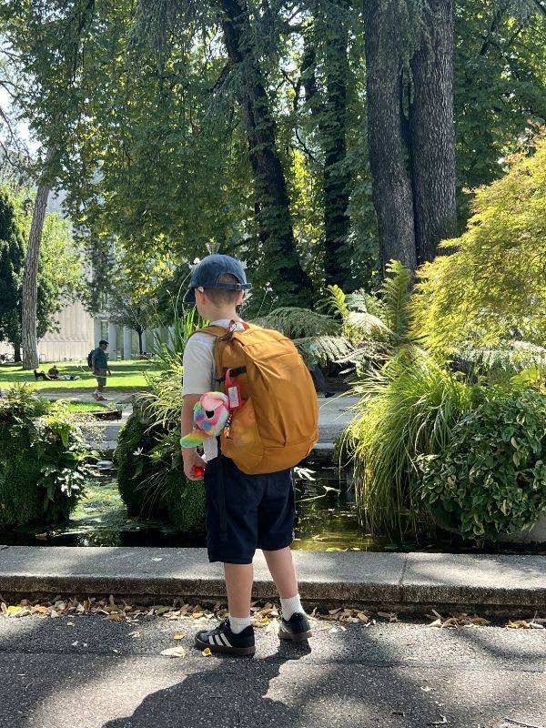 Elijah in Chambery on an interrailing with kids holiday.