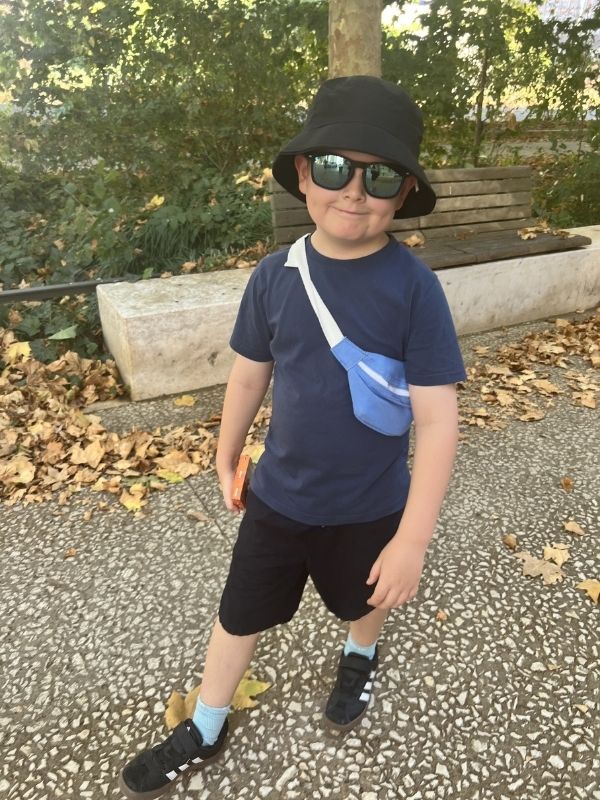 Elijah in Lyon on an interrailing with kids holiday.