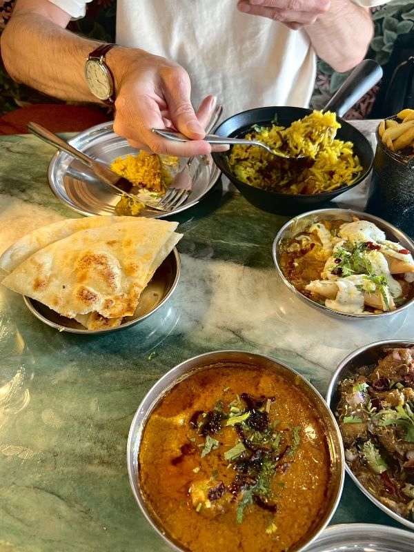 Food we ordered in Chaat in West Kirby.