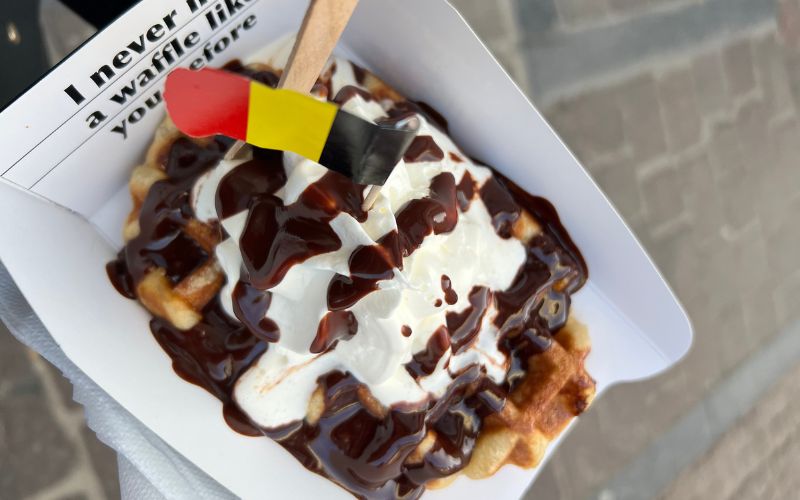 Waffle in Bruges.